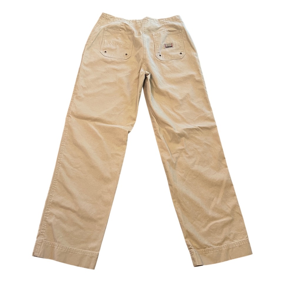 Lauren Ralph Lauren Khaki Canvas Utility Pants Tan Straight Leg Women Sz 8